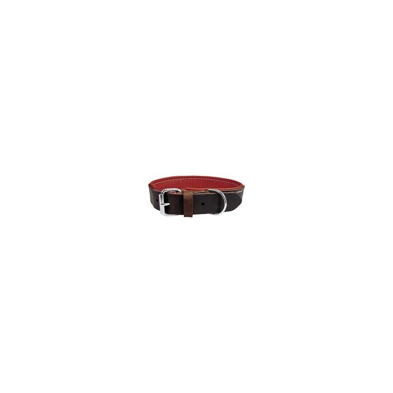 Schecker - Schecker Hunde-Halsband "Moorfeuer", Farbe: braun-feuerrot [40 cm lang x 20 mm breit]