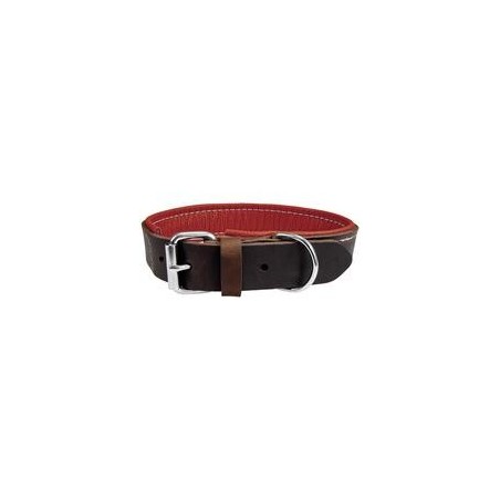 Schecker - Schecker Hunde-Halsband "Moorfeuer", Farbe: braun-feuerrot [40 cm lang x 20 mm breit]