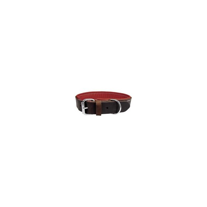 Schecker - Schecker Hunde-Halsband "Moorfeuer", Farbe: braun-feuerrot [40 cm lang x 20 mm breit]