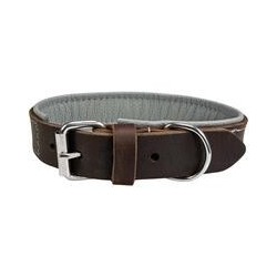 Schecker - Schecker Hunde-Halsband "Moorfeuer", Farbe: braun-himmel [40 cm lang x 20 mm breit]