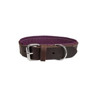 Schecker - Schecker Hunde-Halsband "Moorfeuer", Farbe: braun-violett [40 cm lang x 20 mm breit]