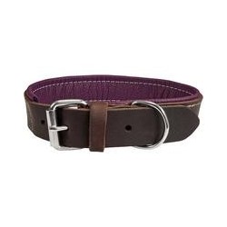 Schecker - Schecker Hunde-Halsband "Moorfeuer", Farbe: braun-violett [40 cm lang x 20 mm breit]
