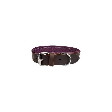 Schecker - Schecker Hunde-Halsband "Moorfeuer", Farbe: braun-violett [40 cm lang x 20 mm breit]