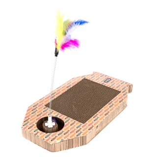 TIAKI Kratzbrett Fisch mit Kugelbahn - L 45 x B 25 x H 4 cm