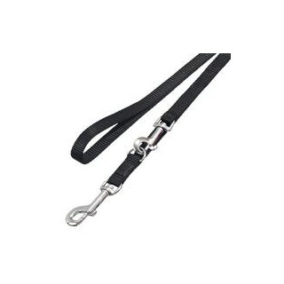 Karlie - Nylon-Führleinen 3-fach verstellbar"Sportiv", Farbe: Schwarz [200 cm x 15 mm]