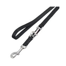 Karlie - Nylon-Führleinen 3-fach verstellbar"Sportiv", Farbe: Schwarz [200 cm x 15 mm]