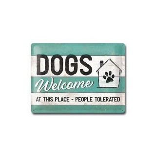 Nostalgic-Art Schild "DOGS Welcome"