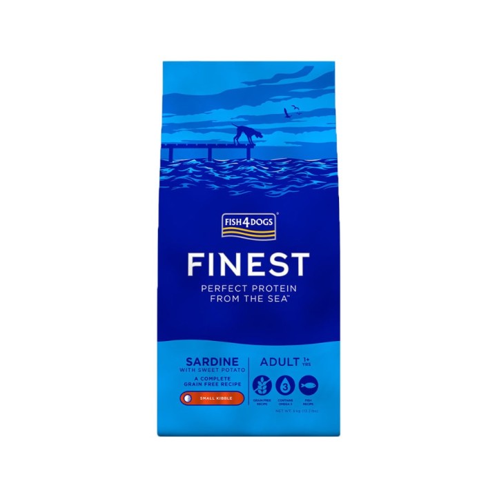 Fish4Dogs Finest Adult Complete große Brocken Hundefutter - Sardine - 1,5 kg