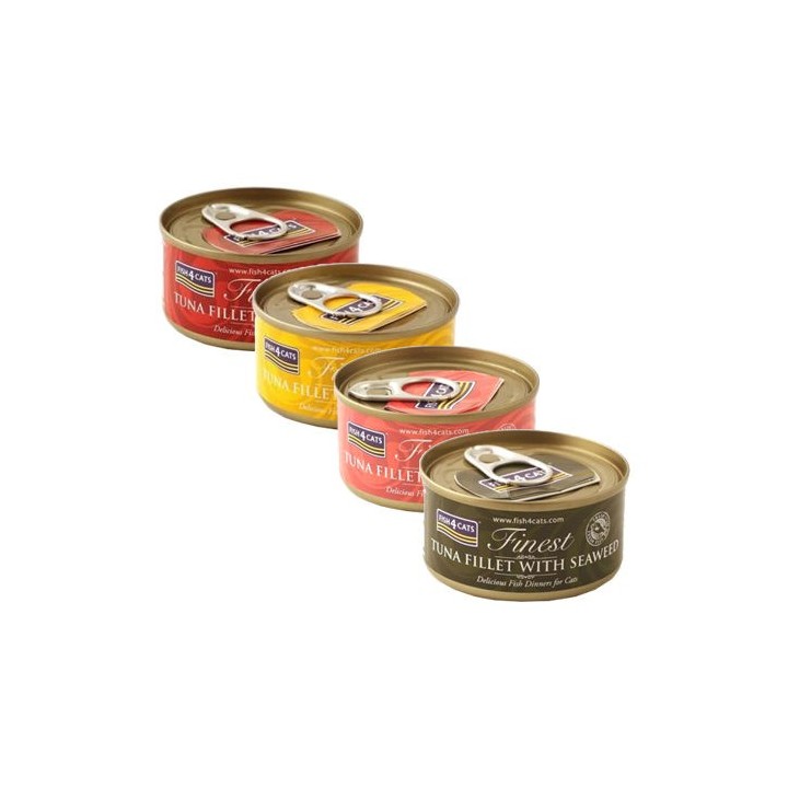 Fish4Cats Finest Katzenfutter - Dosen - Tuna Fillet with Anchovy - 10 x 70 g