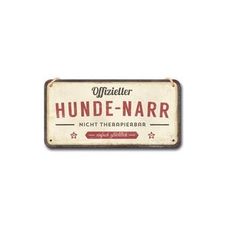 Nostalgic-Art Hängeschild "Hunde-Narr"