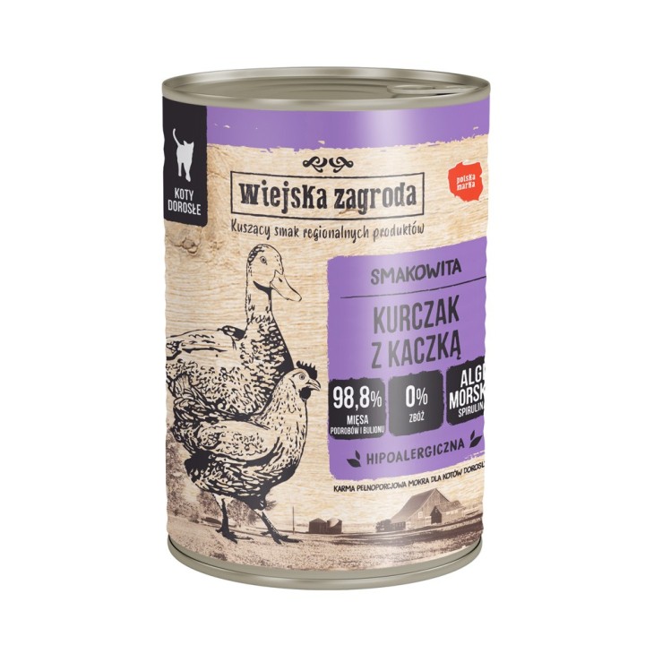 Wiejska Zagroda Cat 12 x 400 g - Huhn mit Ente