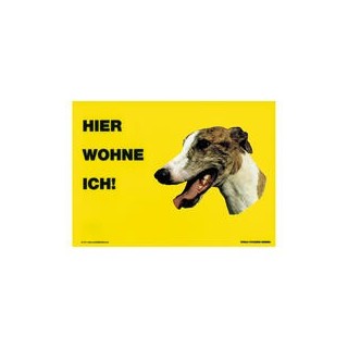 Warnschild "Hier wohne ich"
