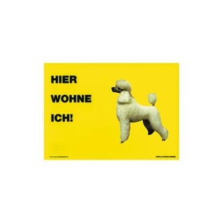 Warnschild "Hier wohne ich"