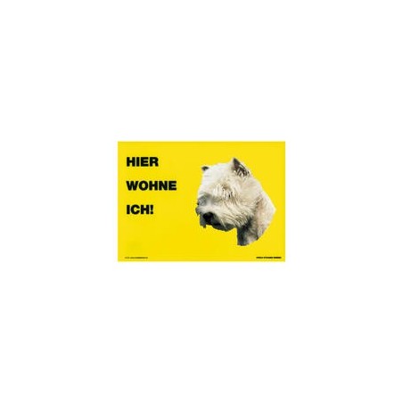 Warnschild "Hier wohne ich"