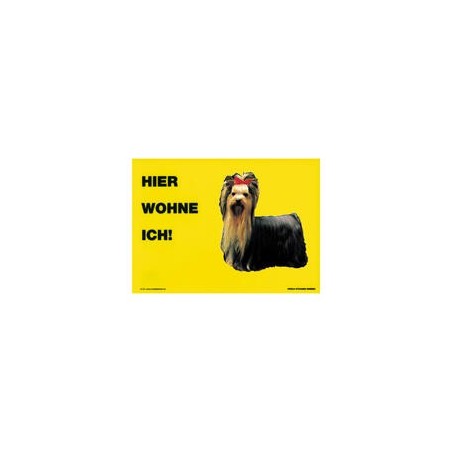 Warnschild "Hier wohne ich"