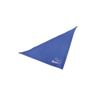 Schecker - Besticktes Halstuch Pfotenspur + Name [35cm - Royalblau]