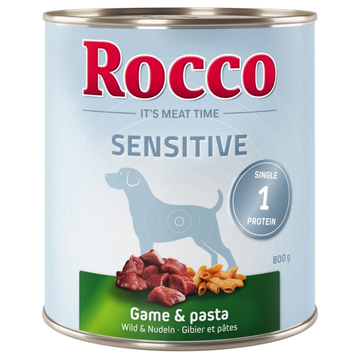 Rocco Sensitive 6 x 400 g / 800 g 6 x 800 g: Wild mit Nudeln