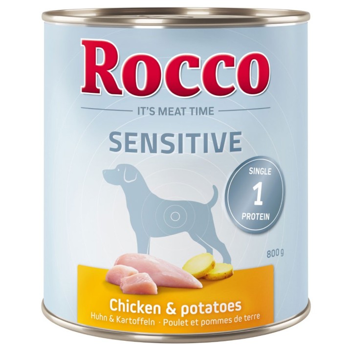 Rocco Sensitive 6 x 400 g / 800 g 6 x 800 g: Huhn mit Kartoffel
