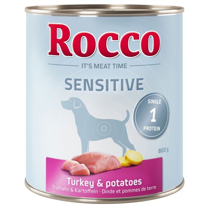 Rocco Sensitive 6 x 400 g / 800 g 6 x 800 g: Truthahn mit Kartoffel