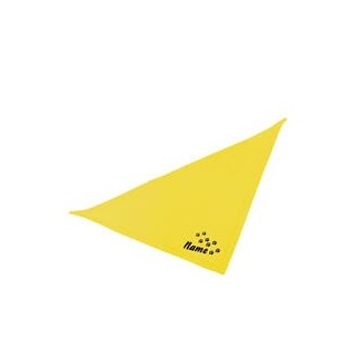 Schecker - Besticktes Halstuch Pfotenspur + Name [35cm - Gelb]