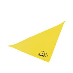 Schecker - Besticktes Halstuch Pfotenspur + Name [35cm - Gelb]