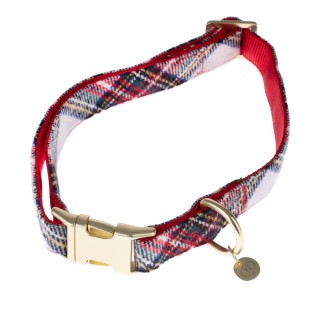 Nomad Tales Tartan: Halsband, Leine, Kotbeutelspender, Scrunchie - Halsband Größe M: 34-50 cm Halsumfang