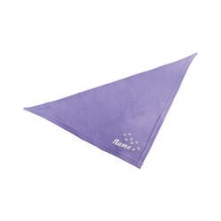 Schecker - Besticktes Halstuch Pfotenspur + Name [35cm - Flieder]