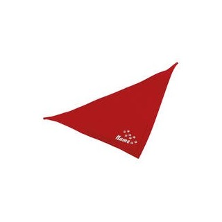 Schecker - Besticktes Halstuch Pfotenspur + Name [50cm - Rot]