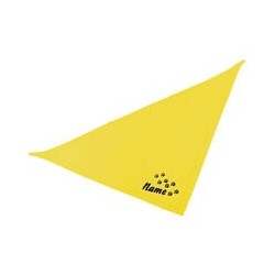 Schecker - Besticktes Halstuch Pfotenspur + Name [50cm - Gelb]