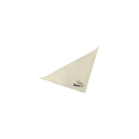 Schecker - Besticktes Halstuch Pfotenspur + Name [65cm - Beige]