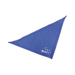 Schecker - Besticktes Halstuch Pfotenspur + Name [65cm - Royalblau]