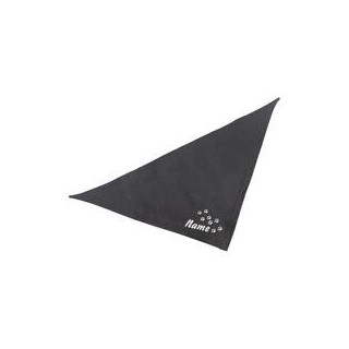 Schecker - Besticktes Halstuch Pfotenspur + Name [65cm - Schwarz]