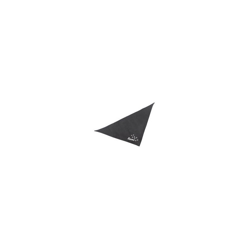 Schecker - Besticktes Halstuch Pfotenspur + Name [65cm - Schwarz]