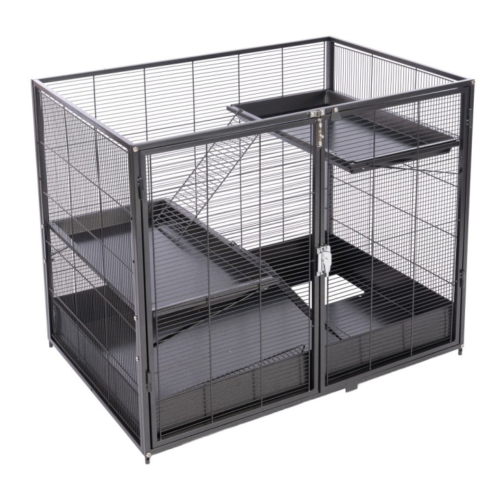 TIAKI Kleintierkäfig Étagère - Add-on Unit: L 93,5 x B 63 x H 73,8 cm