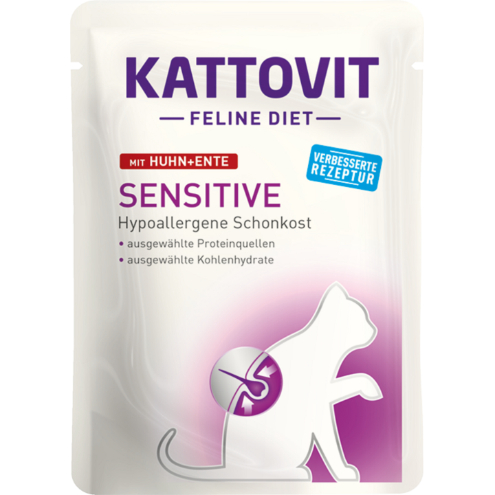 Kattovit Sensitive Frischebeutel  - Huhn+Ente
