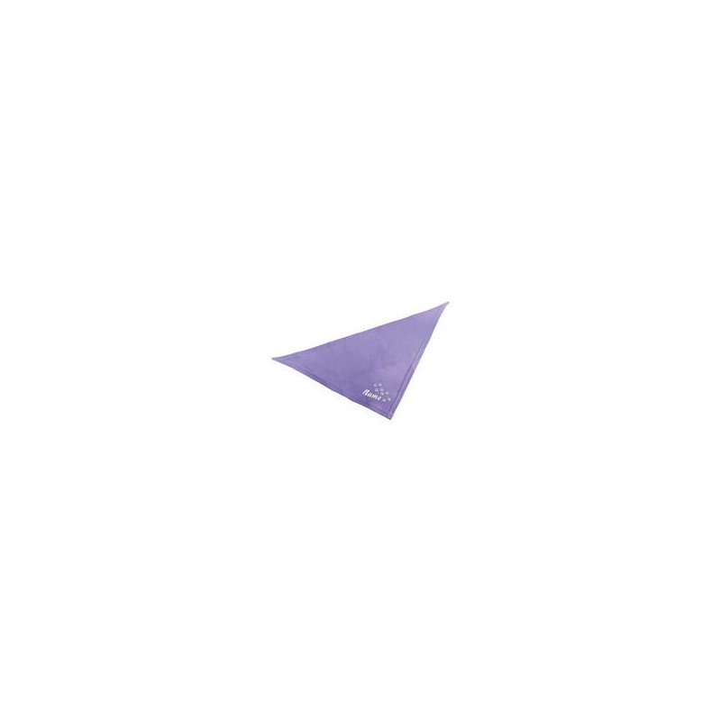Schecker - Besticktes Halstuch Pfotenspur + Name [65cm - Flieder]