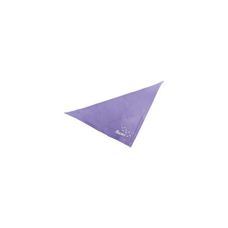 Schecker - Besticktes Halstuch Pfotenspur + Name [65cm - Flieder]