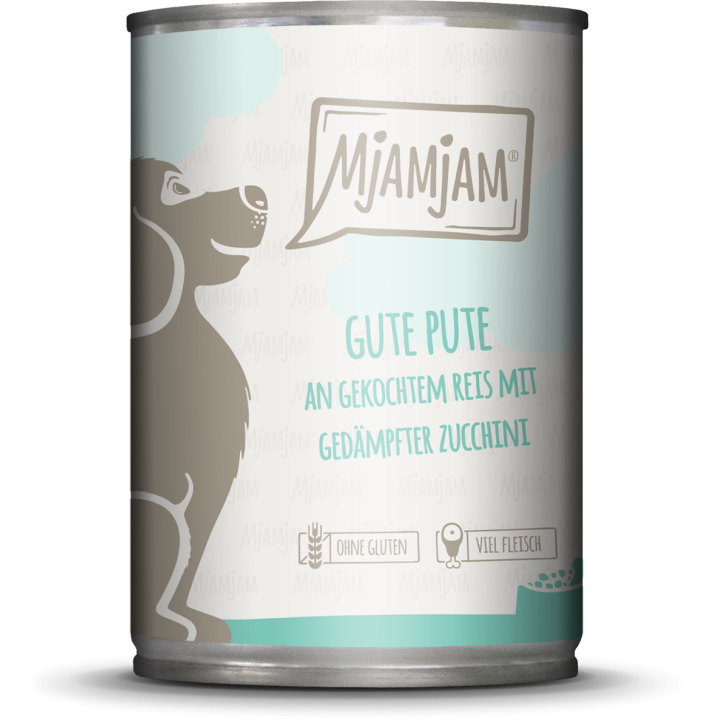 Mjamjam Pute, Reis und Zucchini - 400 g