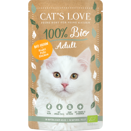 CAT's LOVE Katzen Nassfutter ADULT BIO Huhn - 100 g
