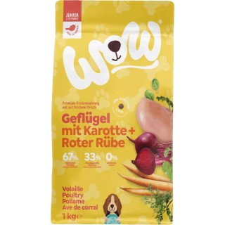 WOW JUNIOR Geflügel Minis Trockenfutter - 1 kg