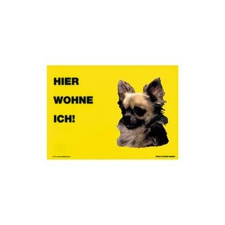 Warnschild "Hier wohne ich"