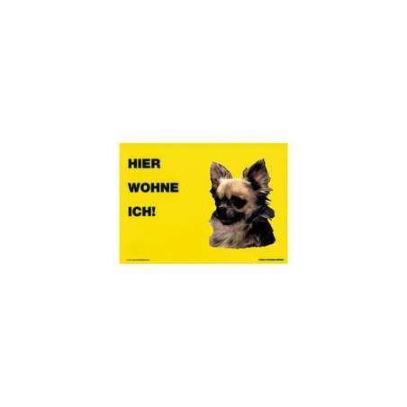Warnschild "Hier wohne ich"