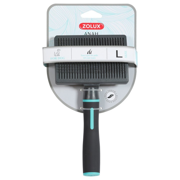 Zolux Anah Einziehbare Slicker-Bürste - Gr. L: L 10,8 x B 5 x H 21 cm