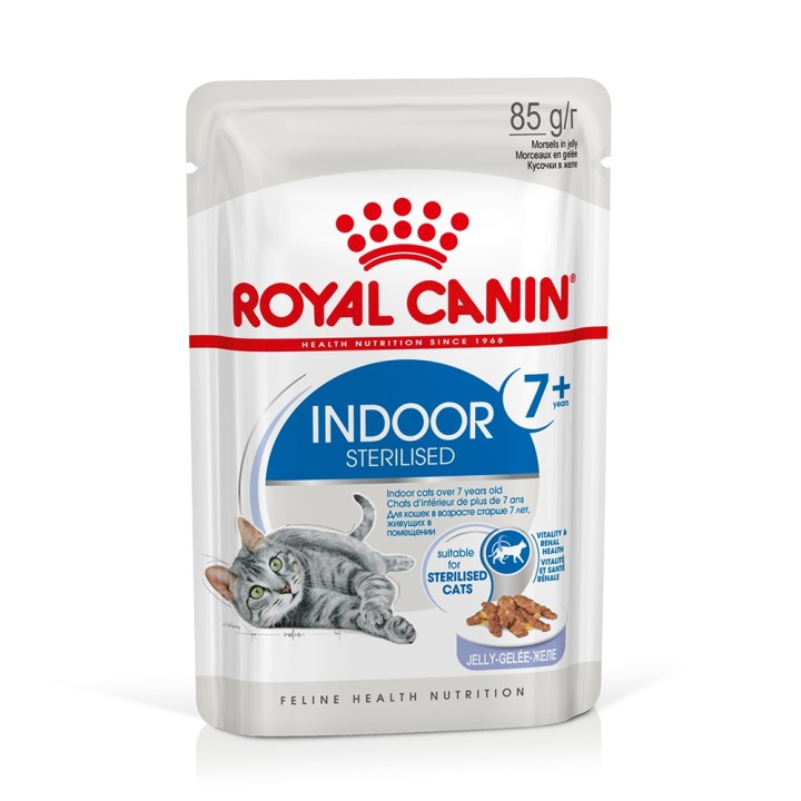 Royal Canin Indoor Sterilised 7+ in Gelee - 12 x 85 g
