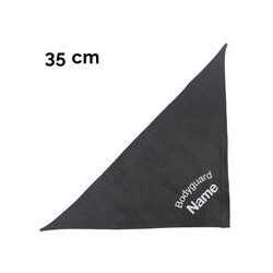 Schecker - Besticktes Halstuch, Bodyguard + Name [35cm - Schwarz]