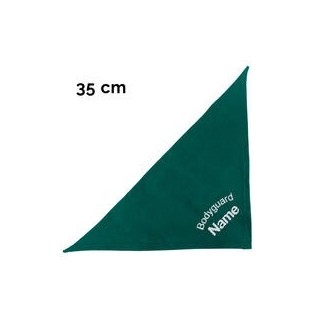 Schecker - Besticktes Halstuch, Bodyguard + Name [35cm - Petrol]