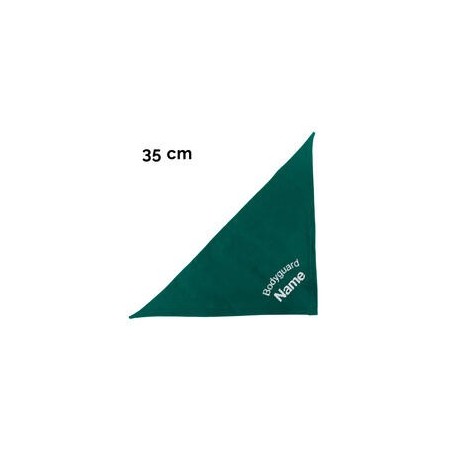 Schecker - Besticktes Halstuch, Bodyguard + Name [35cm - Petrol]