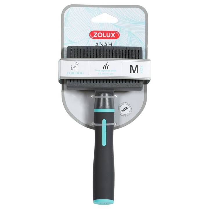Zolux Anah Einziehbare Slicker-Bürste - Gr. M: L 9,2 x B 5 x H 19 cm