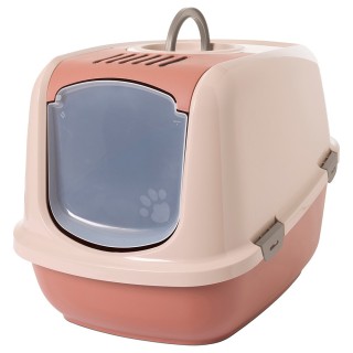 Savic Katzentoilette Nestor Jumbo - champagner rosa / toskana rot