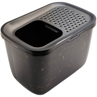 Savic Katzentoilette Hop In Marble - schwarz-gold